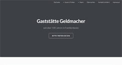 Desktop Screenshot of gaststaette-geldmacher.de