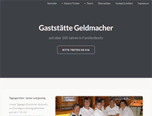 Tablet Screenshot of gaststaette-geldmacher.de